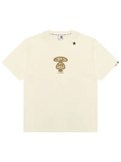 Aape By A Bathing Ape Logo-print T-shirt In Neutrals