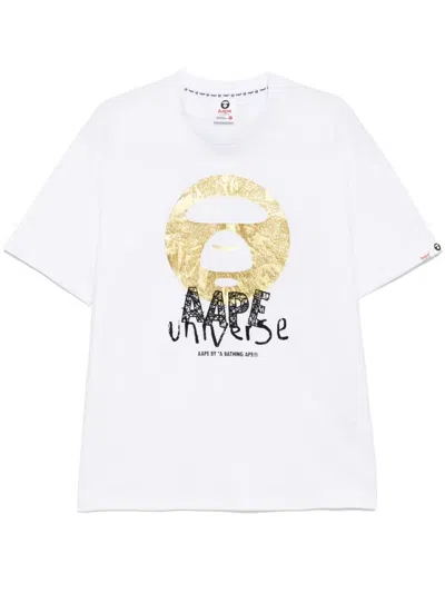 Aape By A Bathing Ape Logo-print T-shirt In White