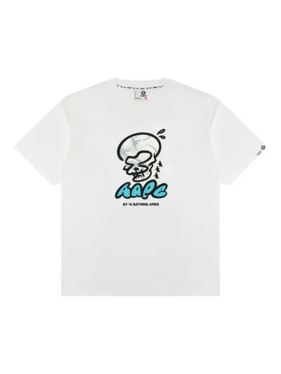 Aape By A Bathing Ape Logo-print T-shirt In White