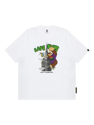 Aape By A Bathing Ape Logo-print T-shirt In White