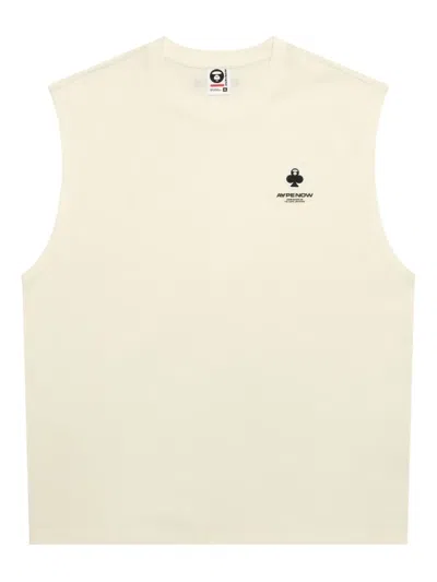 Aape By A Bathing Ape Logo-print Tank Top In Neutrals
