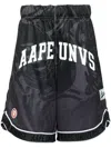 Aape By A Bathing Ape Logo-print Track Shorts In 黑色