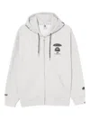 Aape By A Bathing Ape Logo-printed Hoodie In Gray
