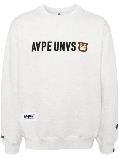 Aape By A Bathing Ape Logo Sweatshirt In Grau