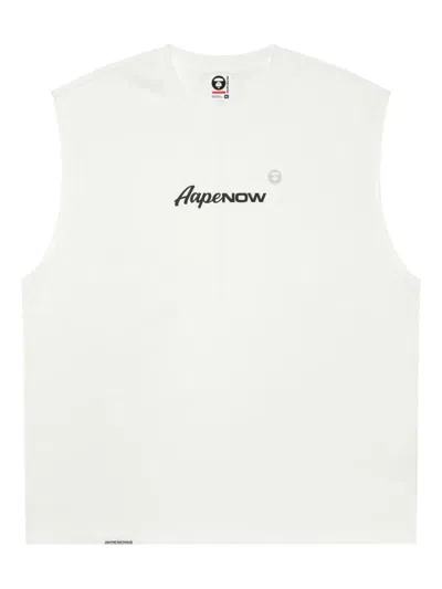 Aape By A Bathing Ape Logo T-shirt In White