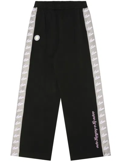 Aape By A Bathing Ape Logo-tape Track Pants In Black