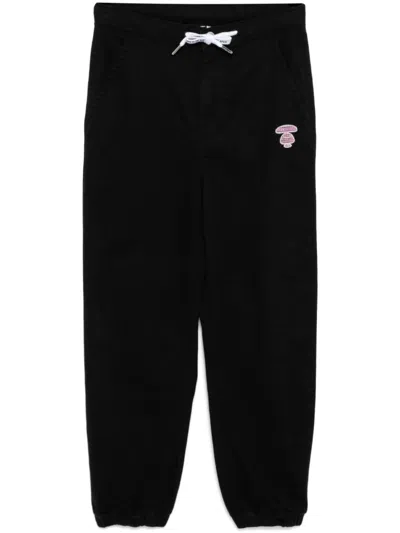 Aape By A Bathing Ape Logo Tapered Trousers In Black