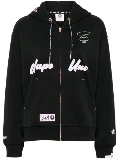 Aape By A Bathing Ape Logo Zip-up Jacket In Schwarz