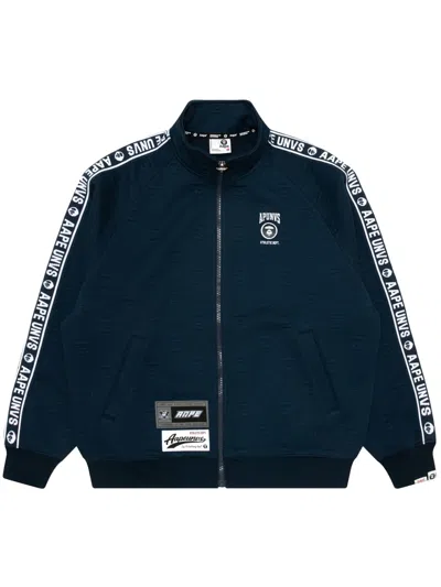 Aape By A Bathing Ape Logo Zip-up Sweatshirt In Blau