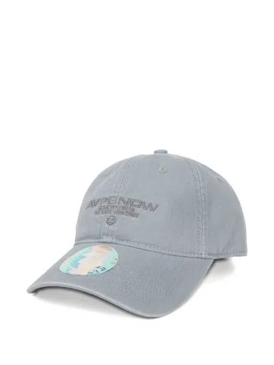 Aape By A Bathing Ape Logo-embroidered Baseball Cap In Gray