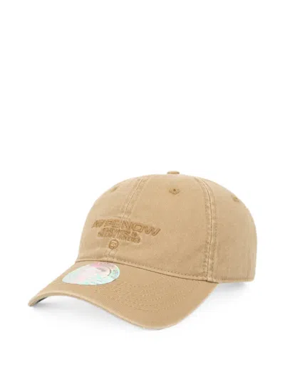 Aape By A Bathing Ape Logo-embroidered Touch-strap Cap In Brown