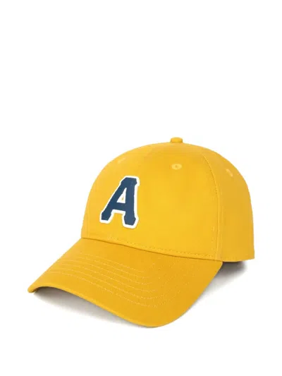 Aape By A Bathing Ape Logo-patch Curved-brim Cap In Yellow