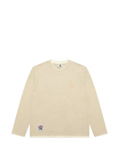 Aape By A Bathing Ape Logo-patch Long-sleeve T-shirt In Neutral