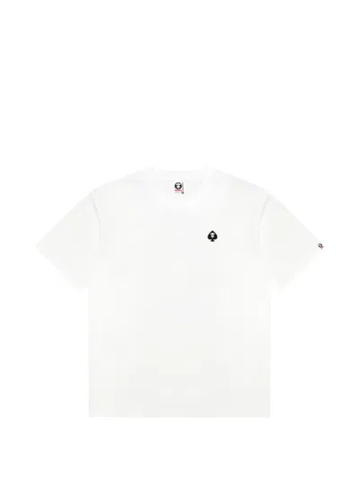 Aape By A Bathing Ape Spades Moonface T-shirt In White