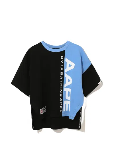 Aape By A Bathing Ape Logo-print Colour-block T-shirt In Multi