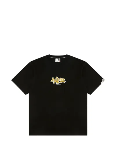 Aape By A Bathing Ape Logo-print Short-sleeve T-shirt In Black