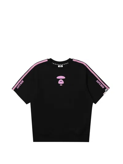 Aape By A Bathing Ape Logo-print Taped T-shirt In Black