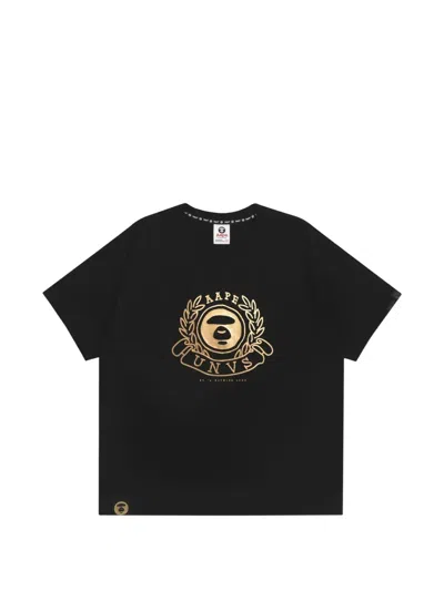 Aape By A Bathing Ape Logo-print T-shirt In Black