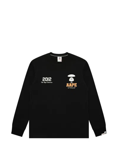 Aape By A Bathing Ape Long-sleeve T-shirt In Black