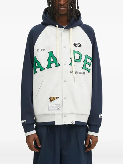 Aape By A Bathing Ape Main Zip Up Jacket In Blue