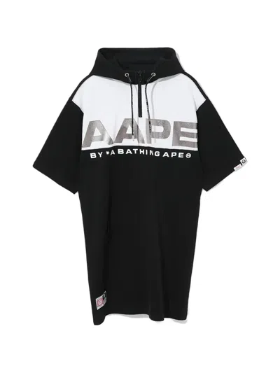 Aape By A Bathing Ape Metallic-logo Hoodie Dress In Pink
