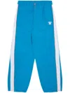 Aape By A Bathing Ape Milo-embroidered Wide-leg Trousers In Blue