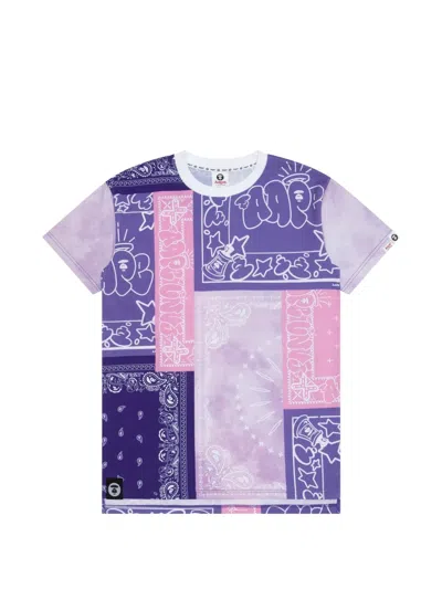 Aape By A Bathing Ape Moonface Bandana-print T-shirt In Multi
