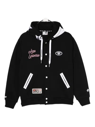 Aape By A Bathing Ape Moonface Bomber Jacket In Black