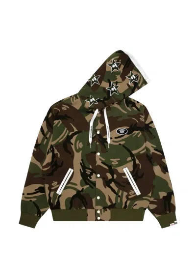 Aape By A Bathing Ape Moonface Camo-print Hoodie In Multi