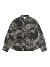 Aape By A Bathing Ape Moonface Camouflage Patch Shirt In Black