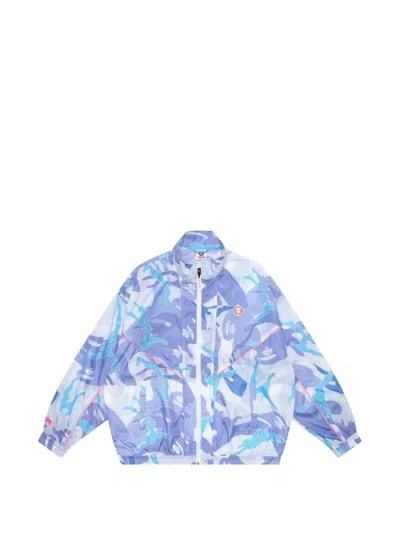 Aape By A Bathing Ape Moonface Camouflage-print Jacket In Blue