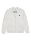 Aape By A Bathing Ape Moonface Cardigan In Gray