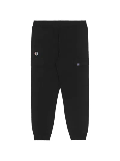 Aape By A Bathing Ape Moonface Cargo Track Pants In Black