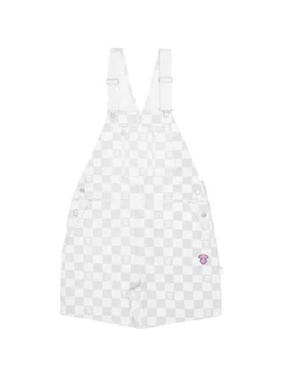 Aape By A Bathing Ape Moonface Checked Dungarees In Multi