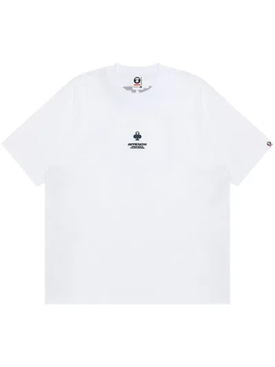 Aape By A Bathing Ape Moonface Clover T-shirt In White
