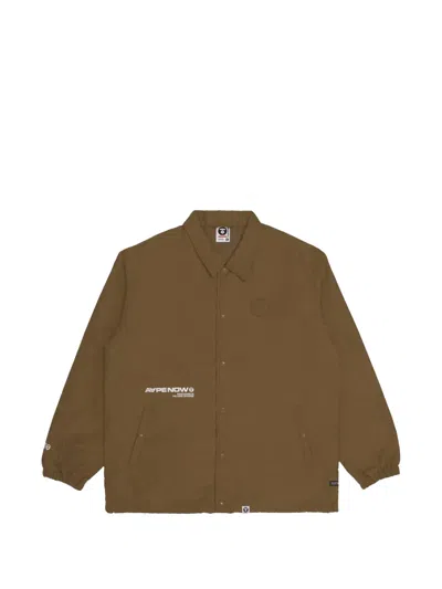 Aape By A Bathing Ape Moonface Coach Jacket In Brown
