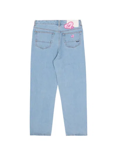 Aape By A Bathing Ape Moonface Distressed Jeans In Blue