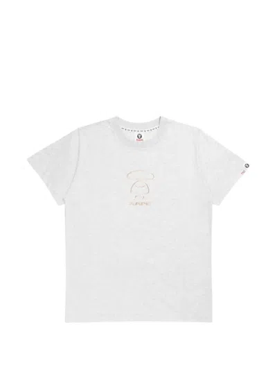 Aape By A Bathing Ape Moonface Embellished T-shirt In White