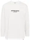 Aape By A Bathing Ape Moonface Embroidered Long Sleeves Tee In Grey