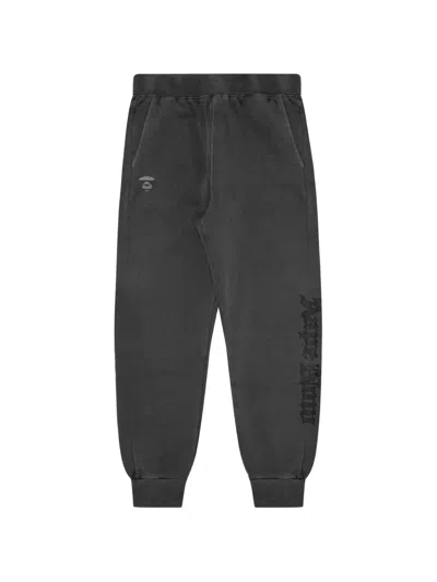 Aape By A Bathing Ape Moonface Embroidered Sweatpants In Gray