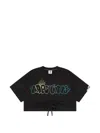 Aape By A Bathing Ape Moonface Gradient Cropped T-shirt In Black