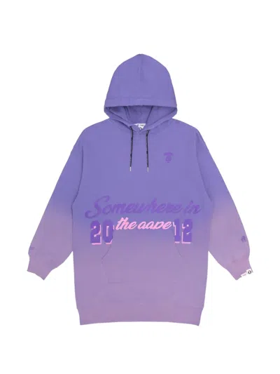 Aape By A Bathing Ape Moonface Gradient Hoodie Mini Dress In Black