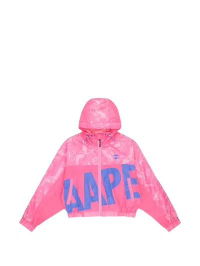 Aape By A Bathing Ape Moonface Hooded Jacket In Pink