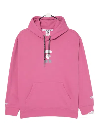 Aape By A Bathing Ape Moonface Hoodie In Pink