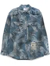 Aape By A Bathing Ape Jeanshemd Mit Camouflagemuster In Blau