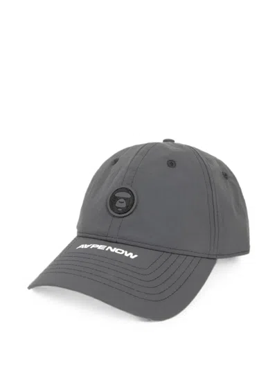 Aape By A Bathing Ape Moonface Logo Cap In Gray