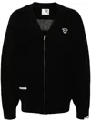 Aape By A Bathing Ape Moonface Logo Cardigan In Black