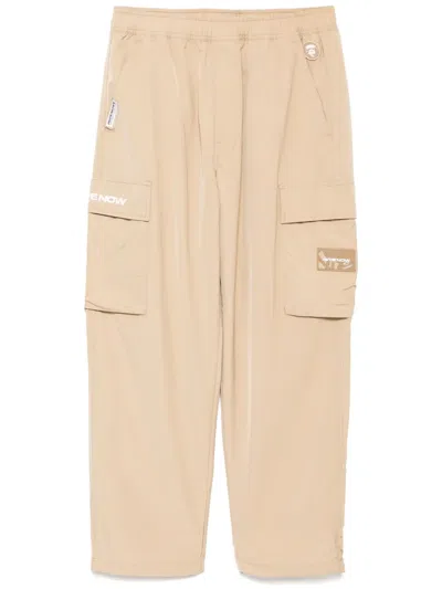 Aape By A Bathing Ape Cargohose Mit Moonface-logo In Nude