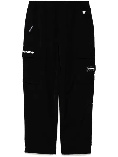Aape By A Bathing Ape Cargohose Mit Moonface-logo In Schwarz