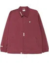 Aape By A Bathing Ape Moonface Logo Coach Jacket In Red